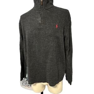 Polo Ralph Lauren Mens Size L Sweater 1/4 Zip Casual Outdoors Preppy Academia